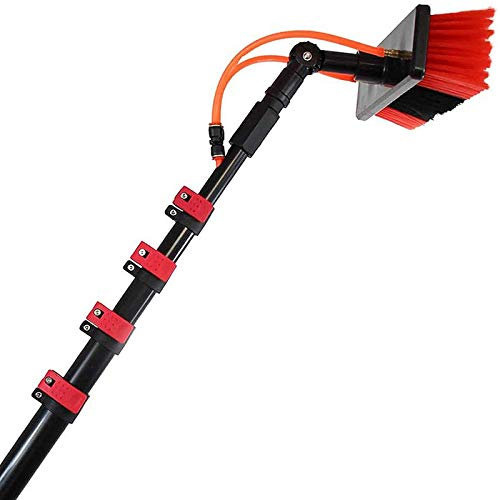 Waterfed Telescopic Pole, 3.6-11M Window Cleaner Kit, Water/Hose Fed Pole, Window Cleaning Brush Equipment, Cleaning Photovoltaic and Solar Panels,30FT/9M (12FT/3.6M)