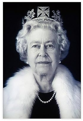 Queen Elizabeth II Poster Leinwand Poster Wandkunst Dekor Druck Bild Gemälde für Wohnzimmer Schlafzimmer Dekoration ungerahmt 30 x 45 cm