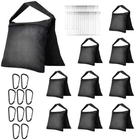 EMART 10 Stück Sandsack für Stativ Fotografie, Strapazierfähiger Sandbags für Videostudios und Garten