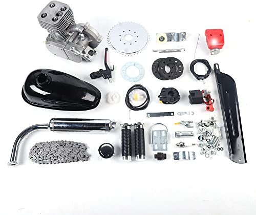 2-Takt-Elektro-Benzin-Fahrrad Benzinmotor Komplett-Hilfsaggregat 100CC Motorradmotor-Umbausatz 36 Zähne Fahrrad-Kit
