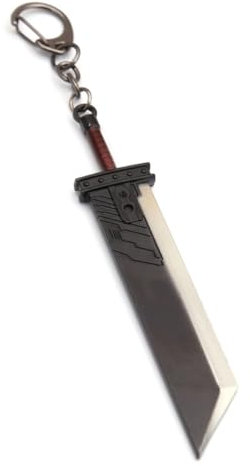 SaikouCos FF7 Remake Schlüsselanhänger – Buster Sword Zinklegierung, Schlüsselanhänger schwarz