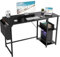 Devoko 120cm Computer Schreibtisch mit Reversible Regal,Schreibtisch Kleiner Tisch mit Kopfhörerhaken, Computertisch Klein für Home Office,Bürotisch Kleiner für Heimbüro,Schwarz