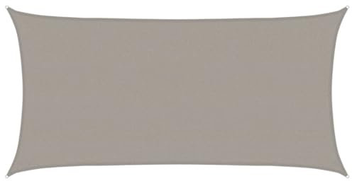 vidaXL Toldo de Vela Rectangular HDPE Gris Claro 160 g/m² 2,5x4,5 m, Vela de Sombra de Sol, Vela de Sombra, toldo de Patio, Vela de Sombra Solar