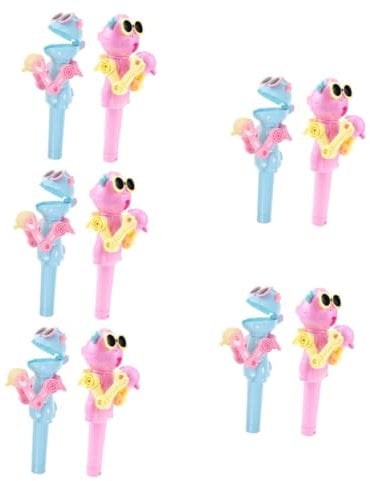 TOYANDONA 10 Pcs Lollipop Machine Lollipop Robot Case Trick or Treat Candy Holder Lollipop Robot Toy Funny Lollipop Holder Candy Dispenser Toy Dinosaur Lollipop Holder Toys Plastic