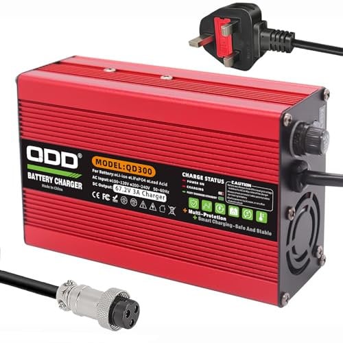 QDD 67.2V 3A Charger 60V Li-ion Battery Smart Charger Used for 16S 60V Li-ion Battery Input 220-240V