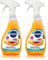 Ecozone Tough Degreaser Kitchen Cleaner Spray, 2-in-1 Eco Friendly Vegan Universal Plant-Based Cleaning for Hobs, Worktops, Splashbacks & More, Cleans Degreases & Sanitises, Citrus Burst Scent (500ml)
