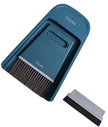 Ipetboom 1satz Mini Broom Dustpan Für Desktopreinigung Weiche Borsten Tragbar Für Schmale Räume Und Käfige Haushaltsreinigungswerkzeug Dunkelblau Für Büro Und Zuhause