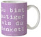 Mr. & Mrs. Panda Tasse Spruch Alleine schlafen lernen Mutiger als gedacht - Geschenk, positives Denken, Becher, handgefertigt, Mutmacher,