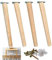 Massivholz-Möbelbeine, 4er-Set, Buche, Tischbeine für Tisch, Schrank, Couchtisch, Bank, Bücherregal, TV-Schrank, konische Sofabeine, Ersatz mit Montagezubehör, 45 cm