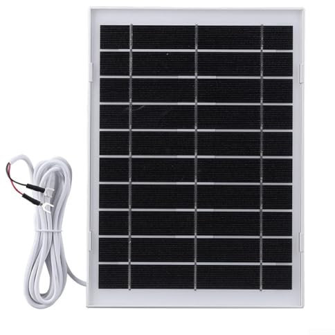Zilimontt Solar Security Camera Charger,10W Solar Security Camera Charger U-Shaped For Ring Video Doorbell 4/3/3Plus/2,Monocrystalline Silicon Solar Panel(White)