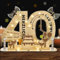 Belillpipi 2025 Originelle 40 Geburtstag Deko Geburtstag Holz mit LED, Frauen & Männer Geldgeschenke Geburtstag Pixel Retro Holz-Schild Gästebuch für Geschenke, Partys, Geburtstage, Jubiläum
