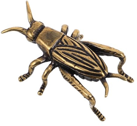 GOOHOCHY Vintage Schreibtisch Dekoration Messing Grillen Figurine Modell Statue Für Büro Ornament Handwerkskunst Einzigartige Retro Gestaltung Für Glück Und Entspannung