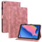 Rosbtib Coque pour Samsung Galaxy Tab A 8.0 (2019) 8 SM-T290/T295, Multi-Angles de Visualisation Housse de Protection en Similicuir avec Porte-Carte Couverture Motif Lys, Rose