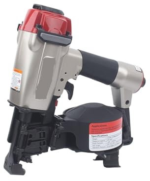 Cloueuse, Cloueur Pneumatique For Bobine De Toiture, Pistolet À Clous En Rouleau, Fixation Des Bardeaux D'asphalte Et De Fibre De Verre, Profondeur Réglable Pour la rénovation et le travail du bois