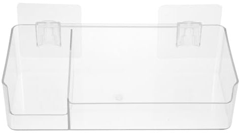 DINHEAROM Kühlschrank Hängebox für Gefrierfach und Tür, Transparente Kasten | PET Kunststoff, Tiefe Form mit Glatten Kanten, für Flaschen und Snacks, Schnell Herausnehmbar