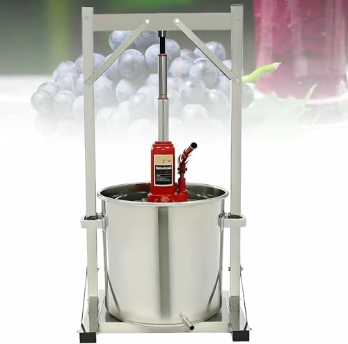 Hydropress manuel en acier inoxydable pour fabrication de vin, cidre et jus