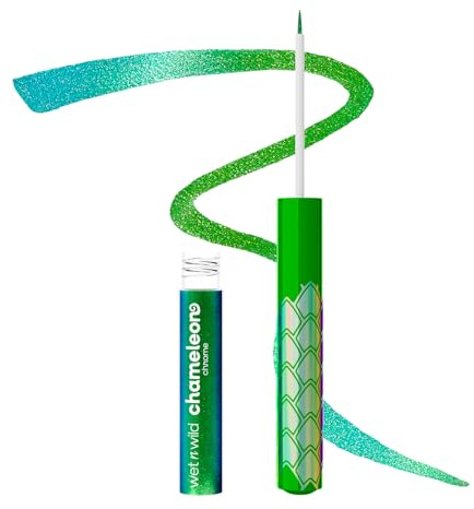 Wet n Wild, Chameleon Chrome Liquid Eyeliner, Farbintensiver Kajal mit Lichtreflexen & multidimensionalen Pigmenten, Präzise Pinselspitze für vielseitige Looks, Einfaches Auftragen, Astro Pulse