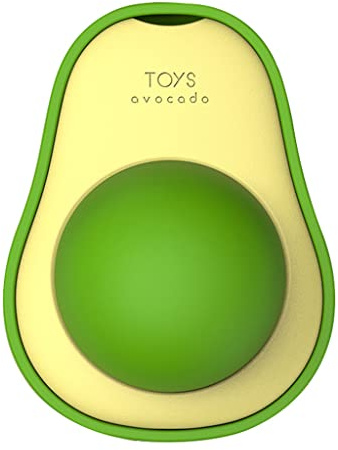 YROHGKPN Silvervine - Palla di erba gatta a forma di avocado, giocattolo commestibile, per gatti, giocattolo da masticare sano per gattini, pulizia dei denti, erba gatta