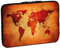 PEDEA Laptop Bag Case Design Sleeve for 15.6 inch, Brown Global Map