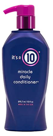 It’s a 10 Haircare - Miracle Daily Conditioner, Everyday Use, Colour Safe, For Dry Damaged Hair, Reduces Frizz and Restore Shine, 295ml