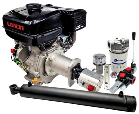 Kit splitter idraulico Loncin 5.5HP G160 che fornisce circa 7,7 tonnellate di forza di spaccatura a 3000 giri/min e 3045 psi - 210 bar ZZ001080