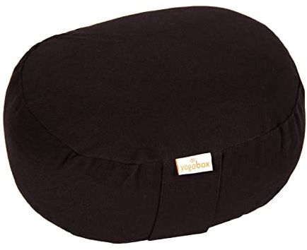 Yogabox Yogilino® Reise Meditationskissen/Yogakissen Mini oval, schwarz