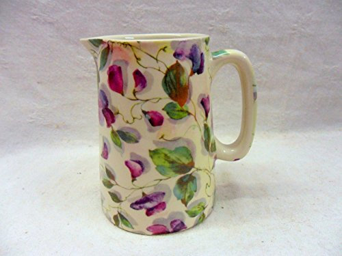 purple sweetpea half pint jug pitcher made by Heron Cross Pottery
