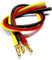 3 Stück (1 Set) Premium Verlängerung Kabel für Brushless Motor Regler ESC mit 4mm Goldstecker Male auf Female 14AWG 200°C Kabel 250mm 25cm Rot Gelb Schwarz Modellbau