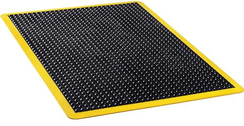 Anti-fatigue matting ,LxWxH 900 x 600 x 14 mm, yellow-black