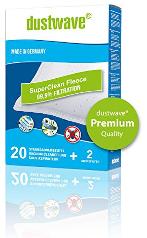 Dustwave® Premium 20 Sac d'aspirateur pour Philips HR 8733 / HR8733 Sensor, Vision, Ecxel - très efficace avec fermeture hygiénique & Microfiltre - Made in Germany