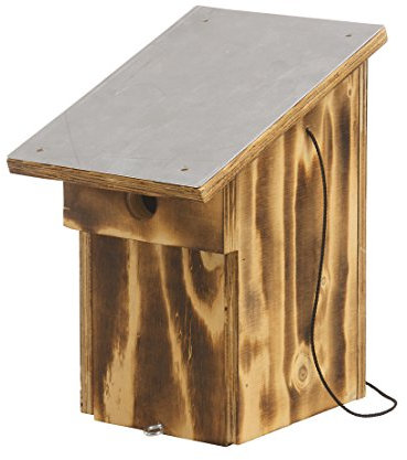 Dehner Natura Premium Wildvogel Nistkasten Salazar, Vogelhaus / Vogelnistkasten für Wildvögel mit Aludach, 32 mm Flugloch, ca. 28.5 x 14.5 x 25 cm, Holz, braun