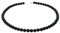 Kugel-Kette Collier Halsschmuck aus Onyx schwarz 925 Silber schlicht klassisch 48cm
