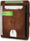 GenTo - Geldbörse mit/ohne Münzfach - TÜV geprüfter RFID NFC Schutz - Magic Wallet - Magischer Geldbeutel - Inklusive Geschenkbox - Smart Wallet - Portemonnaie für Herren/Damen (Dunkelbraun)