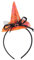 EROSPA® Haarreif - Hexenhut Spinnennetz - Halloween Kostüm Karneval Fasching - Orange/Schwarz