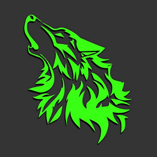 Decus Wolf XL 0222 (neon grün) // Sticker OEM JDM Style Aufkleber