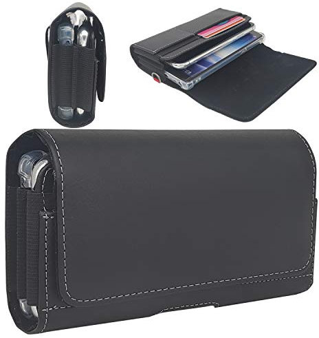 RSBELL 2 Cell Phone Holster Pouch Leather Case with Belt Clip Holder for iPhone SE 2020/iPhone 8 7 6 6S(for Slim/Thin Case)