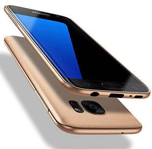X-level für Samsung Galaxy S7 Hülle, Dünn Weich Case, Gold | Handyhülle Soft Silikon Bumper Cover Kratzfeste Schutzhülle
