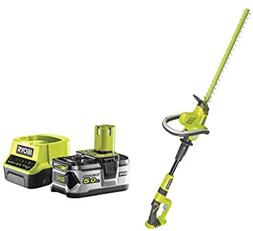 Pack RYOBI Taille-haies sur bras articulé 18V OnePlus OHT1850X - 1 batterie 5.0Ah - 1 chargeur rapide 2.0Ah RC18120-150