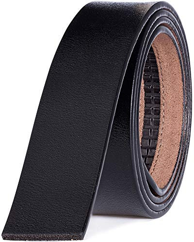 Katusi Herren Gürtel Ohne Schnalle kts9 130cm,Schwarz 2,130