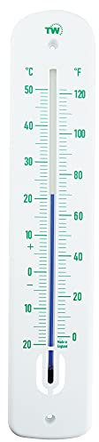 Grand thermomètre extérieur – 380 mm thermomètre de jardin extérieur pour une utilisation dans le jardin, serre, patio, terrasse
