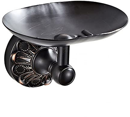 YHSGY Pendentif De Matériel De Salle De Bain Porte-Savon en Bronze Noir À Base De Fleur