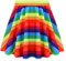 RITERA Übergröße Basic Vielseitig Stretchy Elastische Taille Ausgestellt Casual Mini Skater Rock/Plissee Plaid Rock für Frauen XL-5XL, A02-255-regenbogen, 4X-Groß