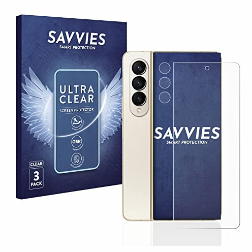 savvies Protection Ecran pour Samsung Galaxy Z Fold 4 (Avant+Caméra) (6 Pièces) - Film Protection Ultra Clair