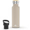Daikoku Bouteille, Bouteille Thermique en Acier Inoxydable à Double Paroi, Thermos Maintient les Boissons Froides ou Chaudes Pendant des Heures, Deux Bouchons, Beige Pastel, 500 ML