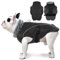 DENTRUN Hundemantel Fleece, Hund Wintermantel, Hundemantel Wasserdicht mit Fleece Gefütterte, Pullover für Hunde, Wintermantel Hund Mittelgroß, Winter Wasserdicht Hundejacke (Schwarz,M)