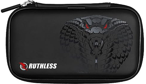 RUTHLESS Darttasche | Professionelle Darttasche zur Aufbewahrung von Darts, erhältlich in mehreren Designs., Schwarz , M, Dart-Etui, Cobra-Design, dreifach gefaltete Brieftasche