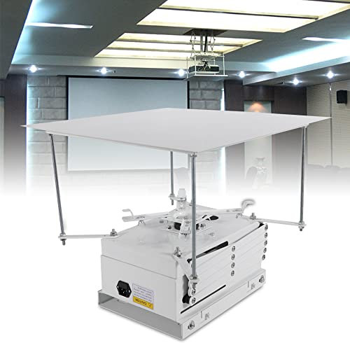 Support pour Videoprojecteur, Support Projecteur Ascenseur de Vidéoprojecteur, Électrique, Motorisé, Support de Plafond, 1 m + Télécommande, pour Écoles, Salles de Conférence