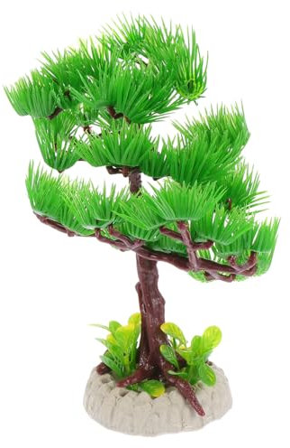 FRCOLOR 1stk Aquarium Landschaftsbau Kiefer Dekorativer Kiefernbaumschmuck Aquarium-Bonsai-Baum Deko-Requisiten Für Aquarien Aquarienbaum Aquarienzubehör Schreibtisch Harz Bonsai Baum