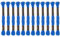 sourcing map 12 Stränge Stickgarn à 8m aus ägyptischer langfaseriger Baumwolle für Stickprojekte und Armbänder, blau