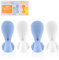 Baby Food Pouches Spoon, Baby Weaning Spoons, Kitchen Pouch Spoon Tips, 4Pack Soft Gentle and Flexible Silicone Spoons, Blue+White